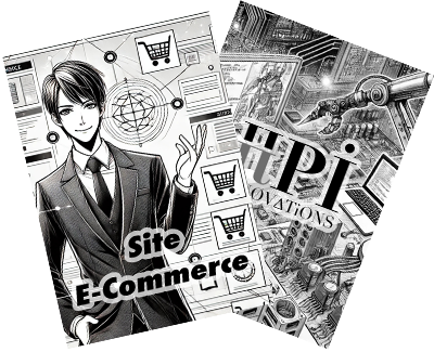 Illustration de site e-commerce de HPI